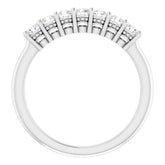 14K White 3/8 CTW Natural Diamond Anniversary Band